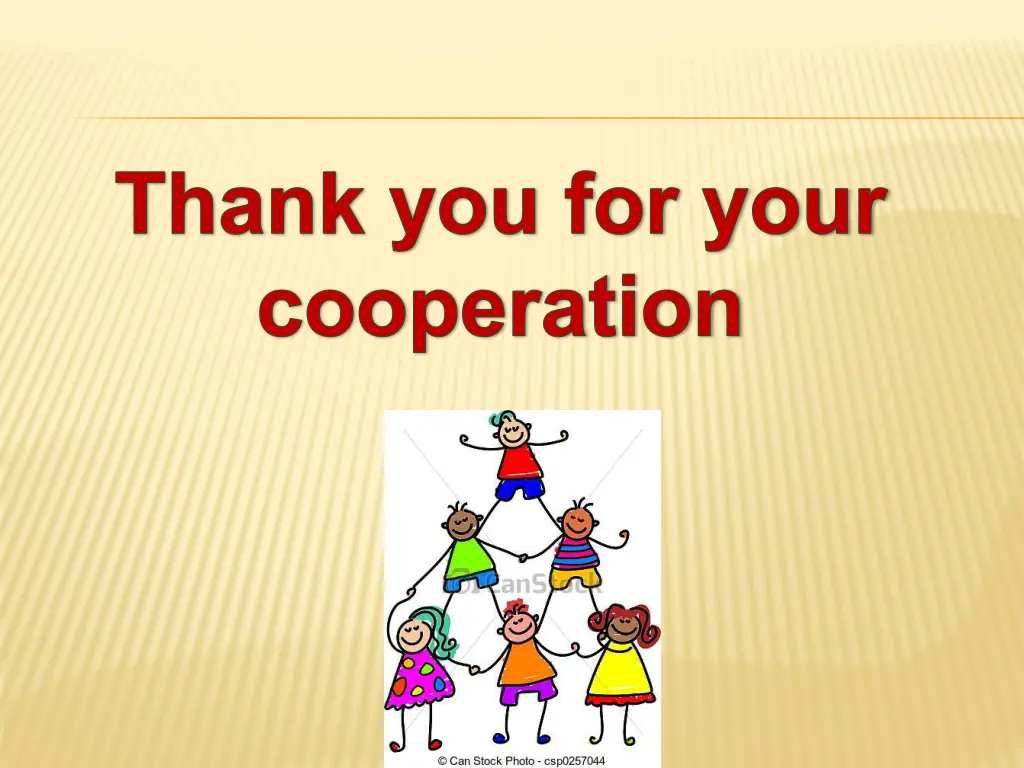 thank you for your cooperation