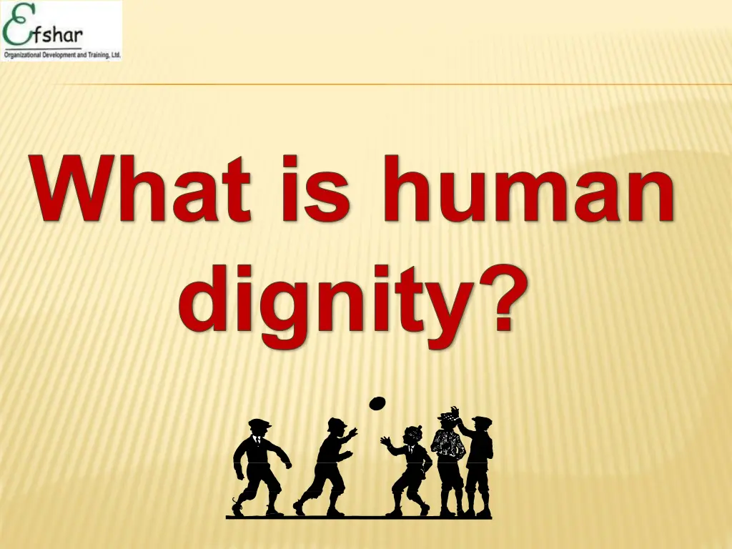 what is human dignity