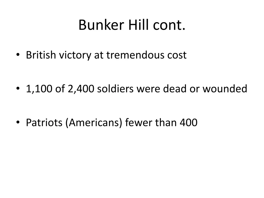 bunker hill cont