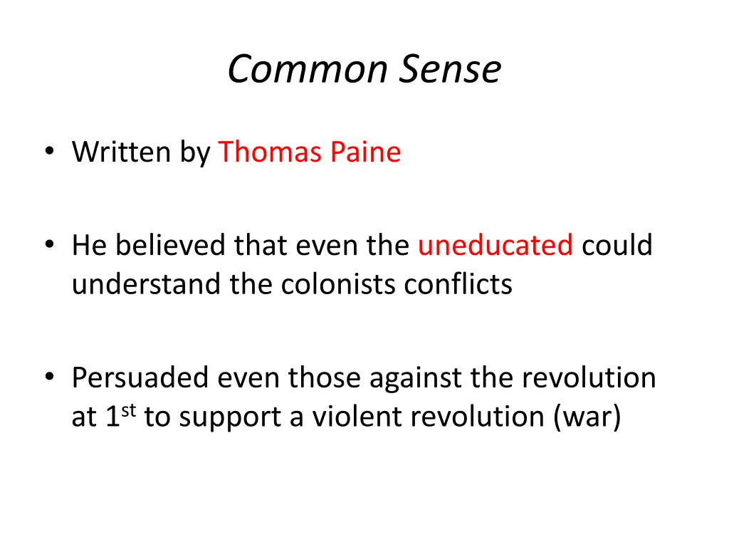 common sense