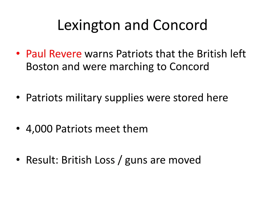 lexington and concord