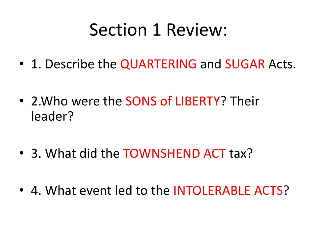 section 1 review