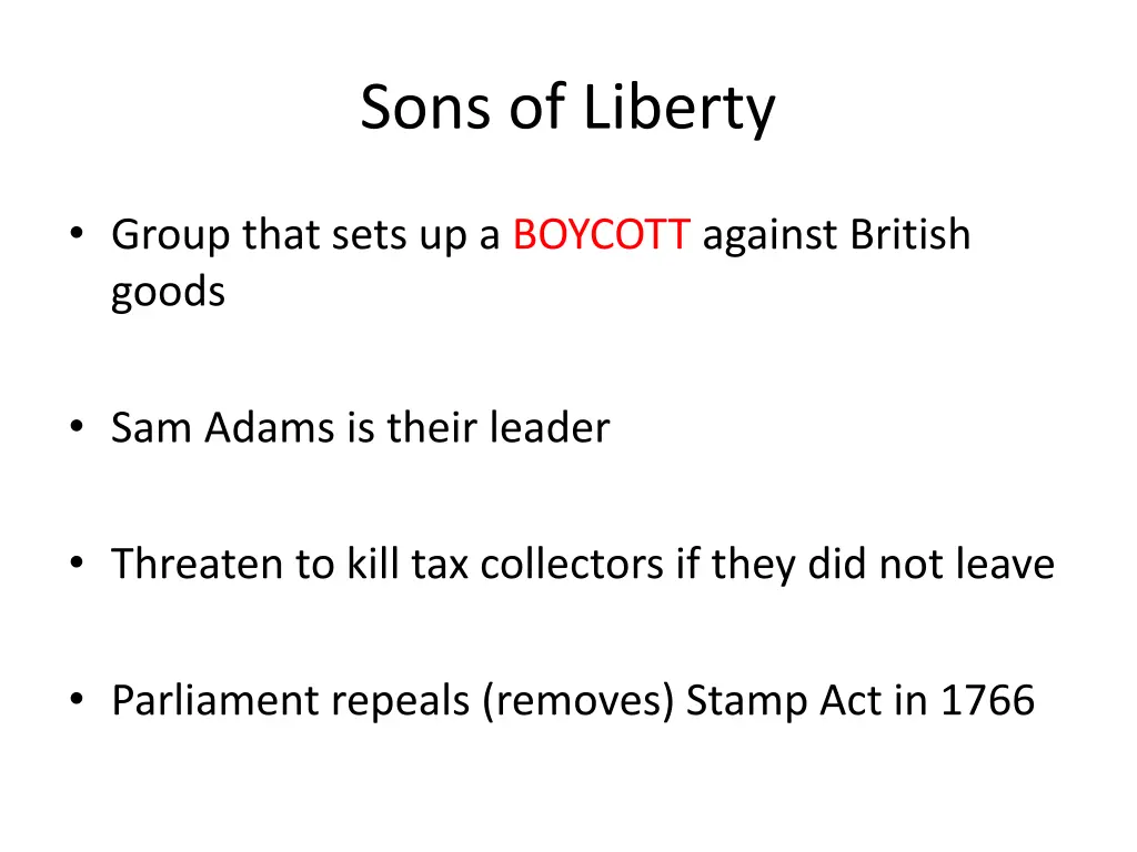 sons of liberty