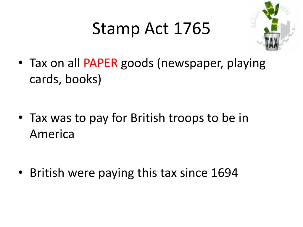 stamp act 1765