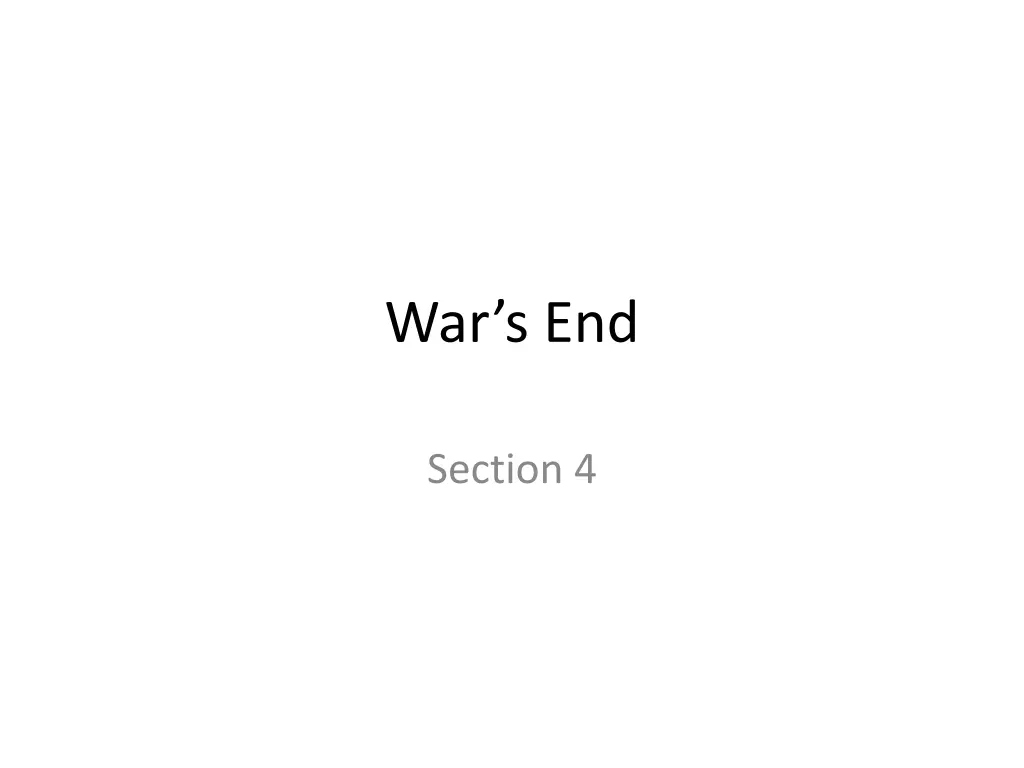 war s end