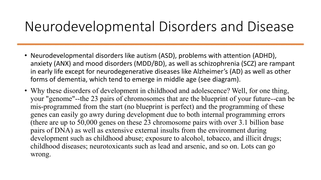 neurodevelopmental disorders and disease 1