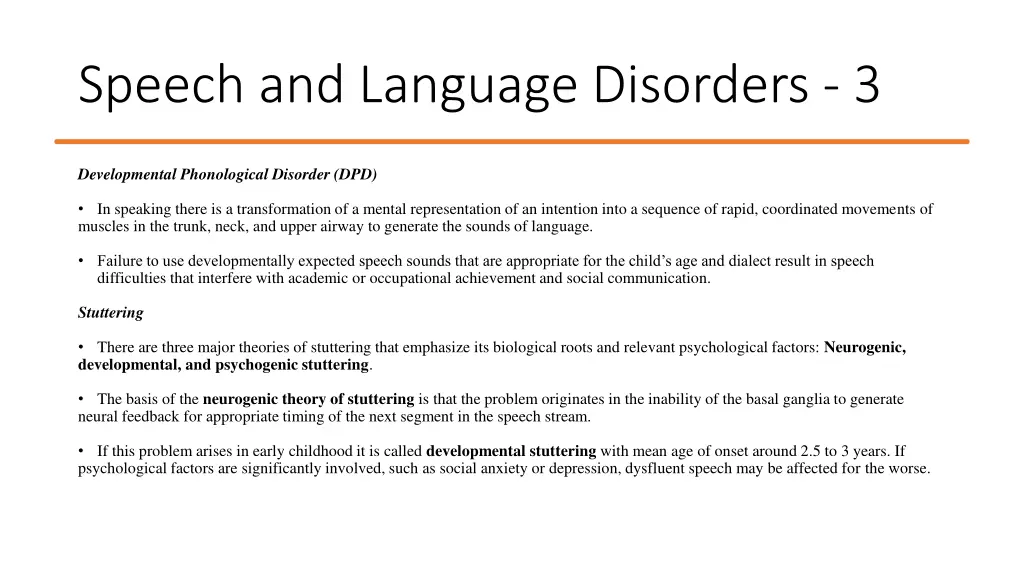 speech and language disorders 3