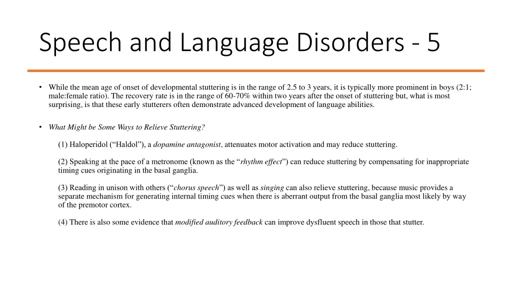 speech and language disorders 5