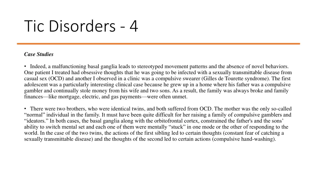 tic disorders 4