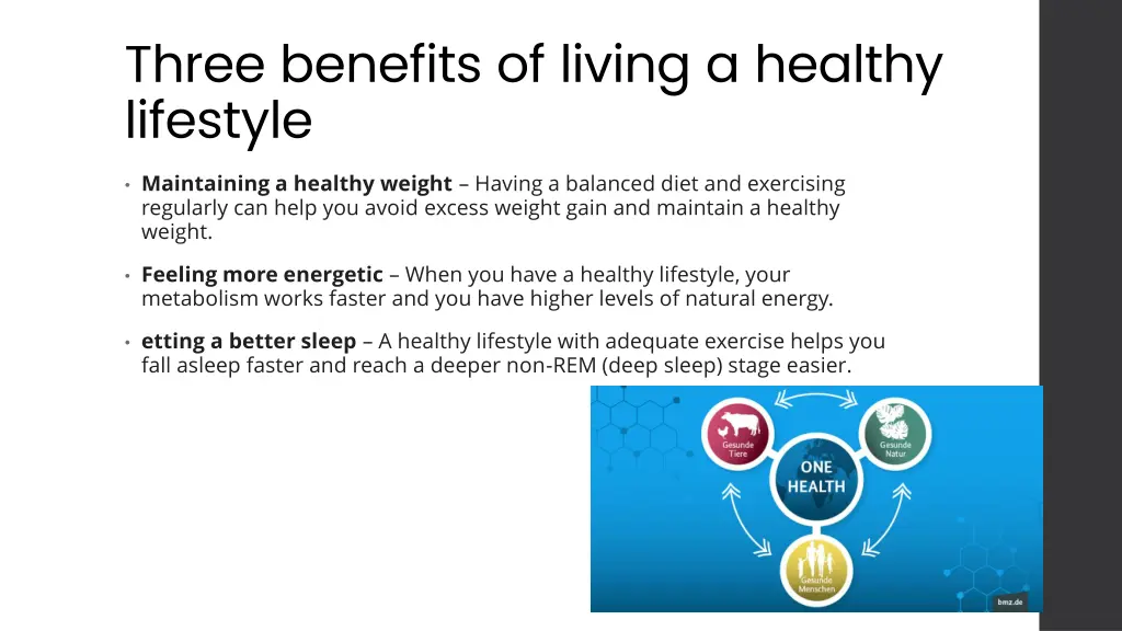 three benefits of living a healthy lifestyle