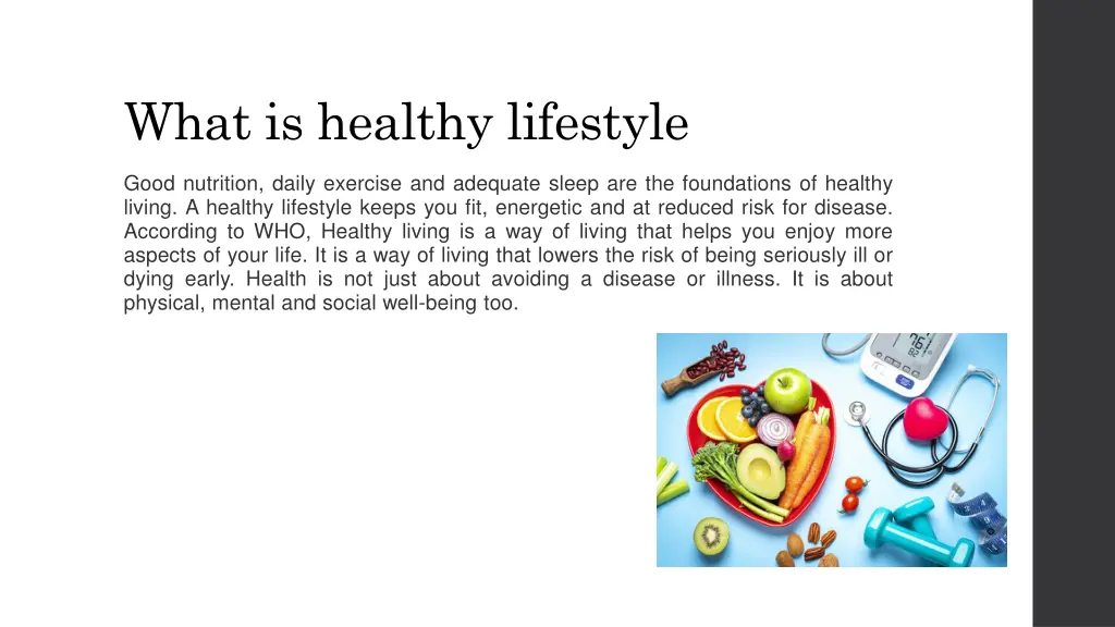 what is healthy lifestyle