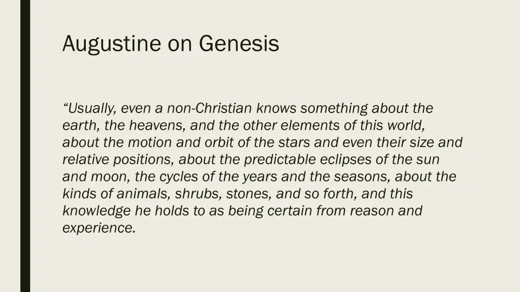 augustine on genesis