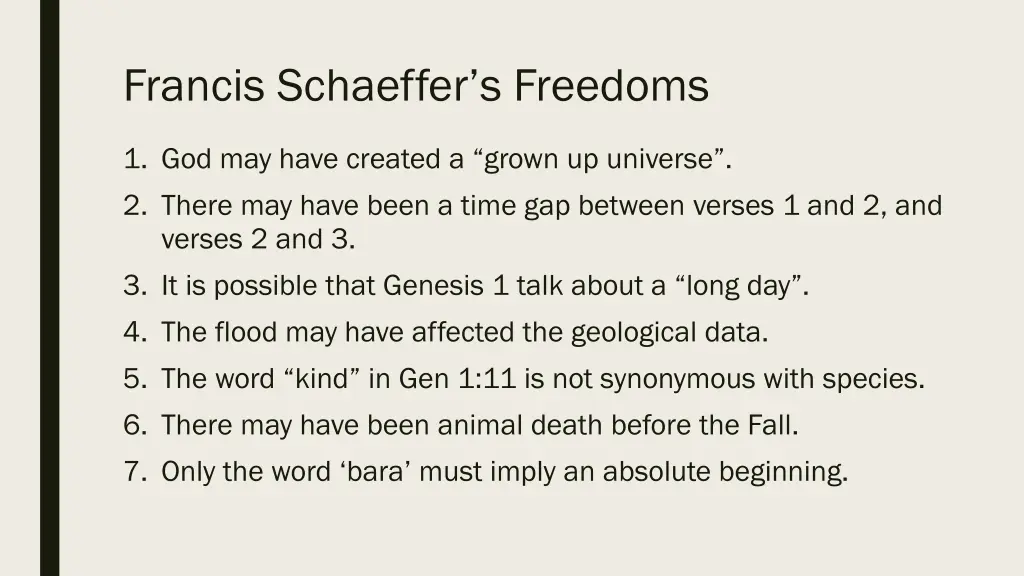francis schaeffer s freedoms