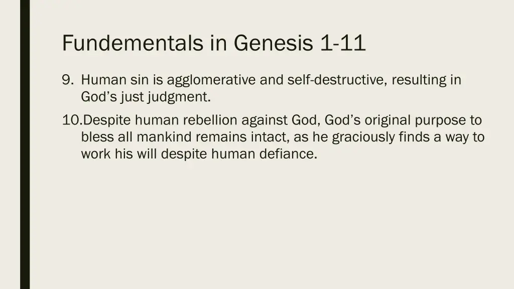 fundementals in genesis 1 11