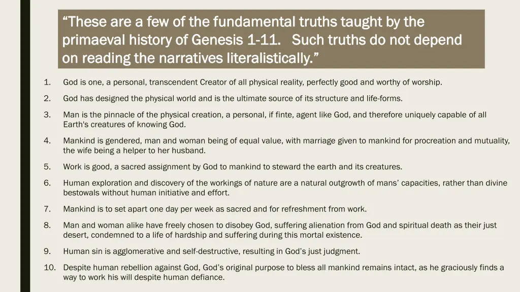 these are a few of the fundamental truths taught