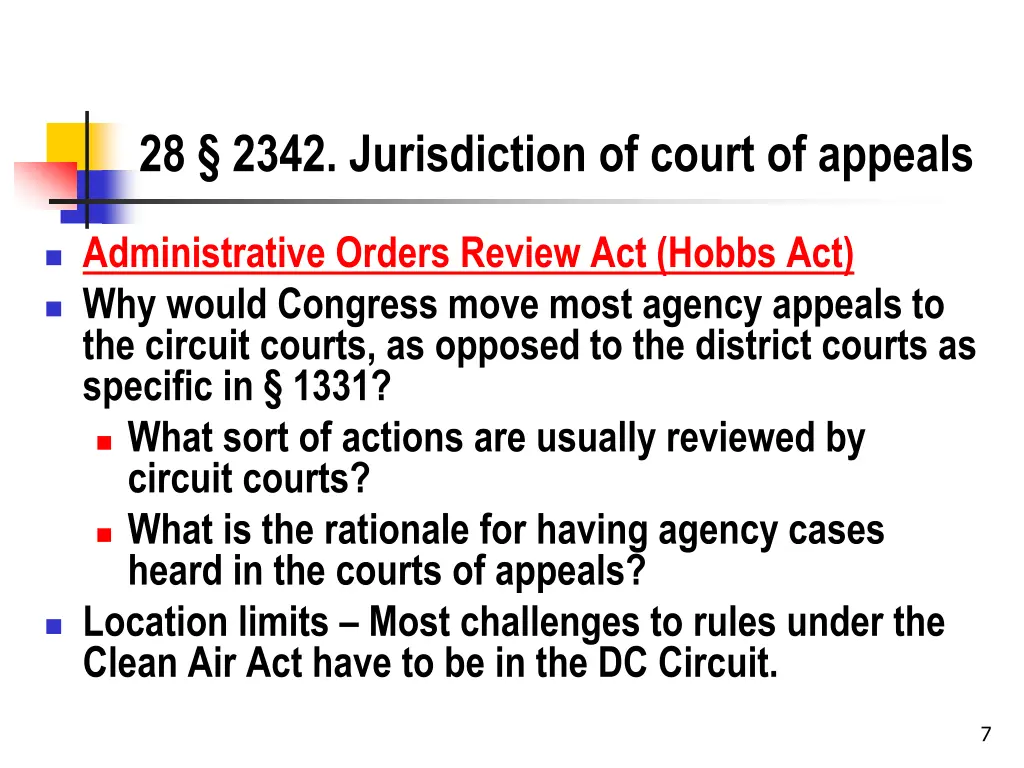28 2342 jurisdiction of court of appeals