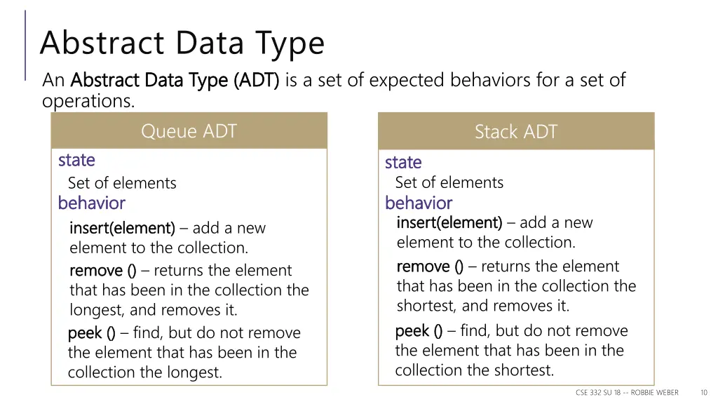 abstract data type an abstract data type