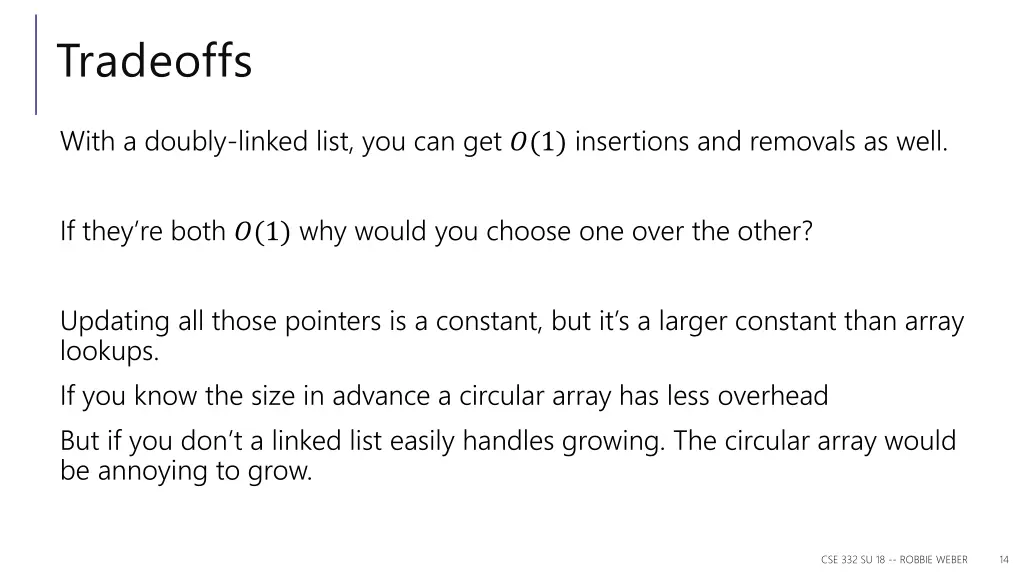 tradeoffs