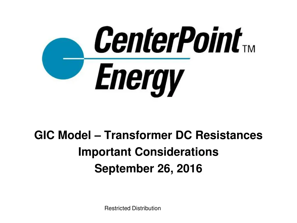 gic model transformer dc resistances important
