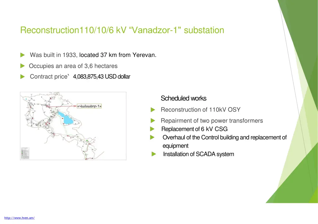 reconstruction110 10 6 kv vanadzor 1 substation