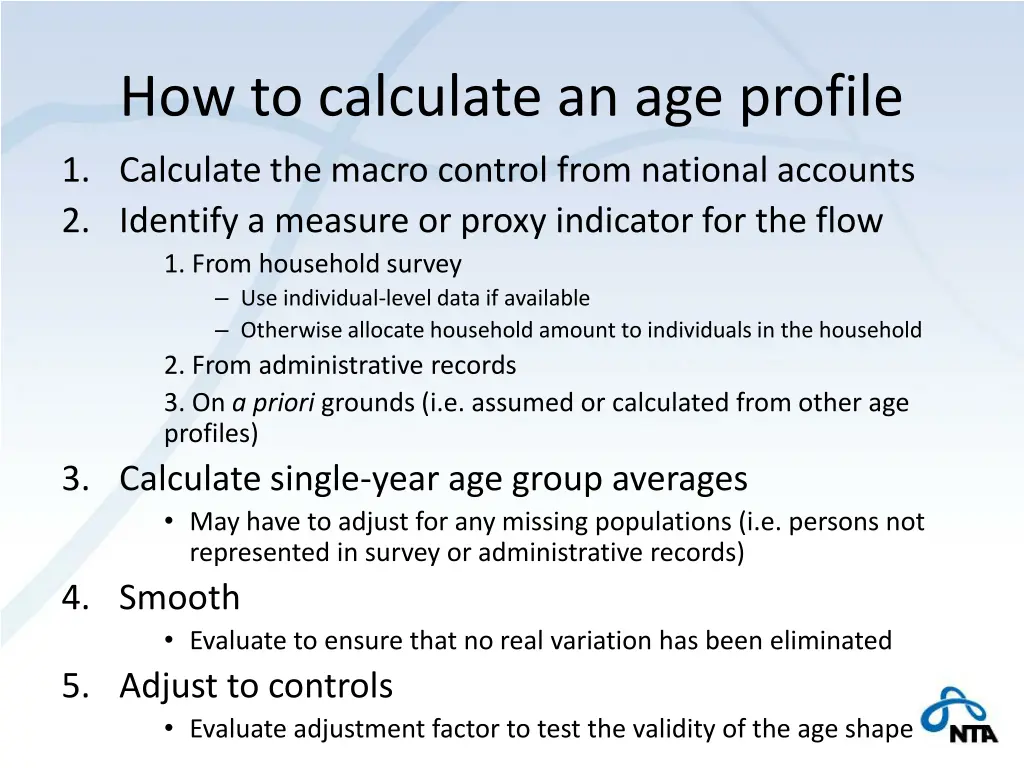 how to calculate an age profile