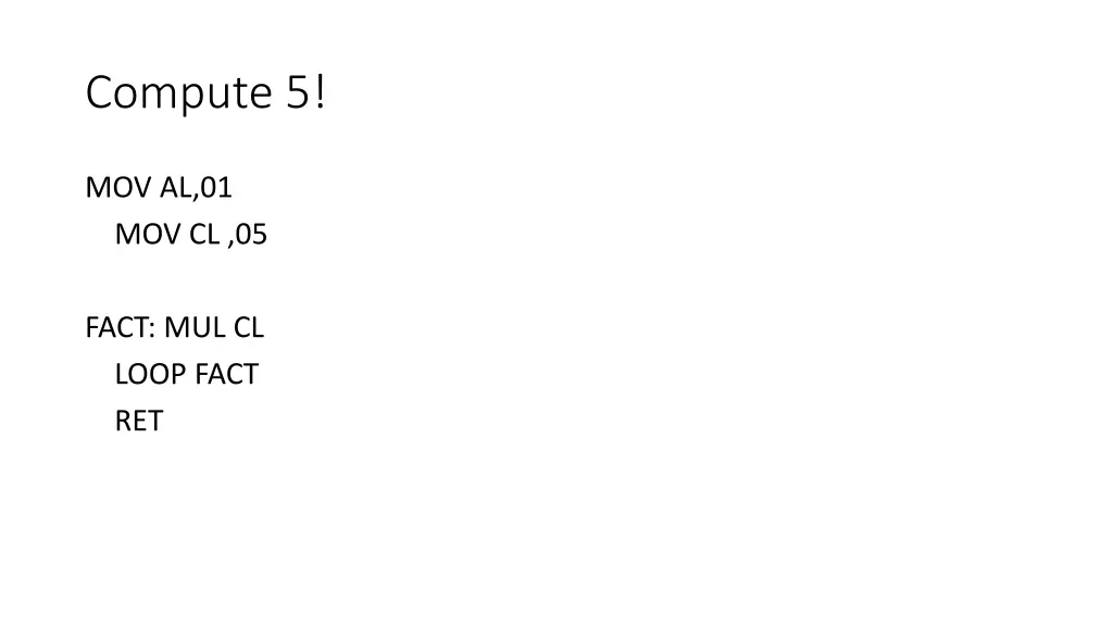 compute 5