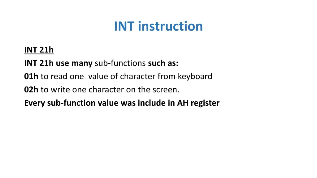 int instruction 4