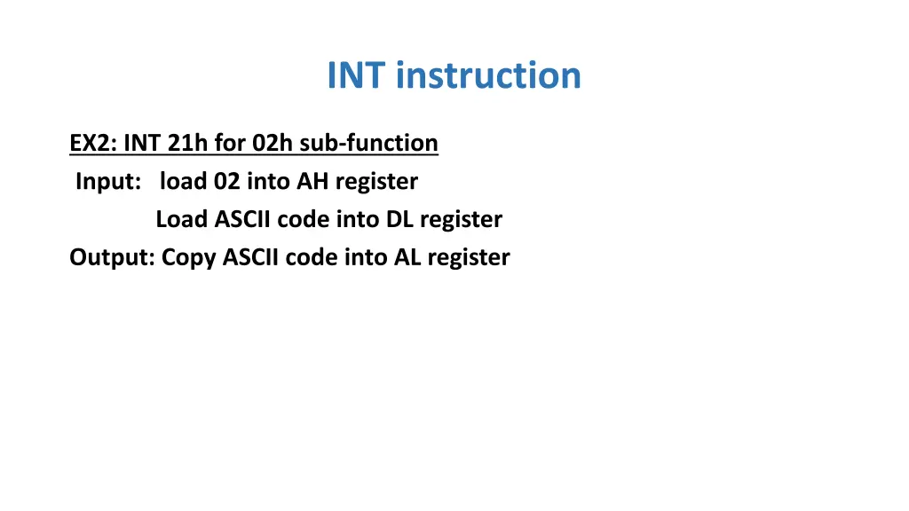int instruction 6