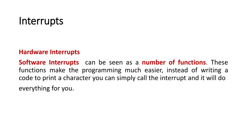 interrupts interrupts