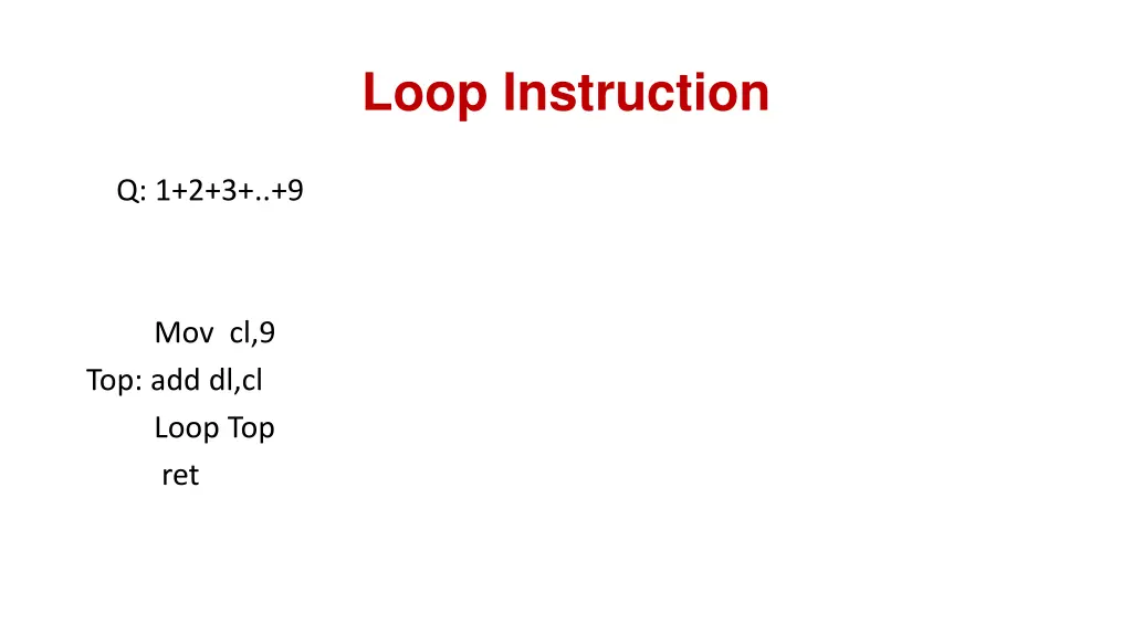 loop instruction