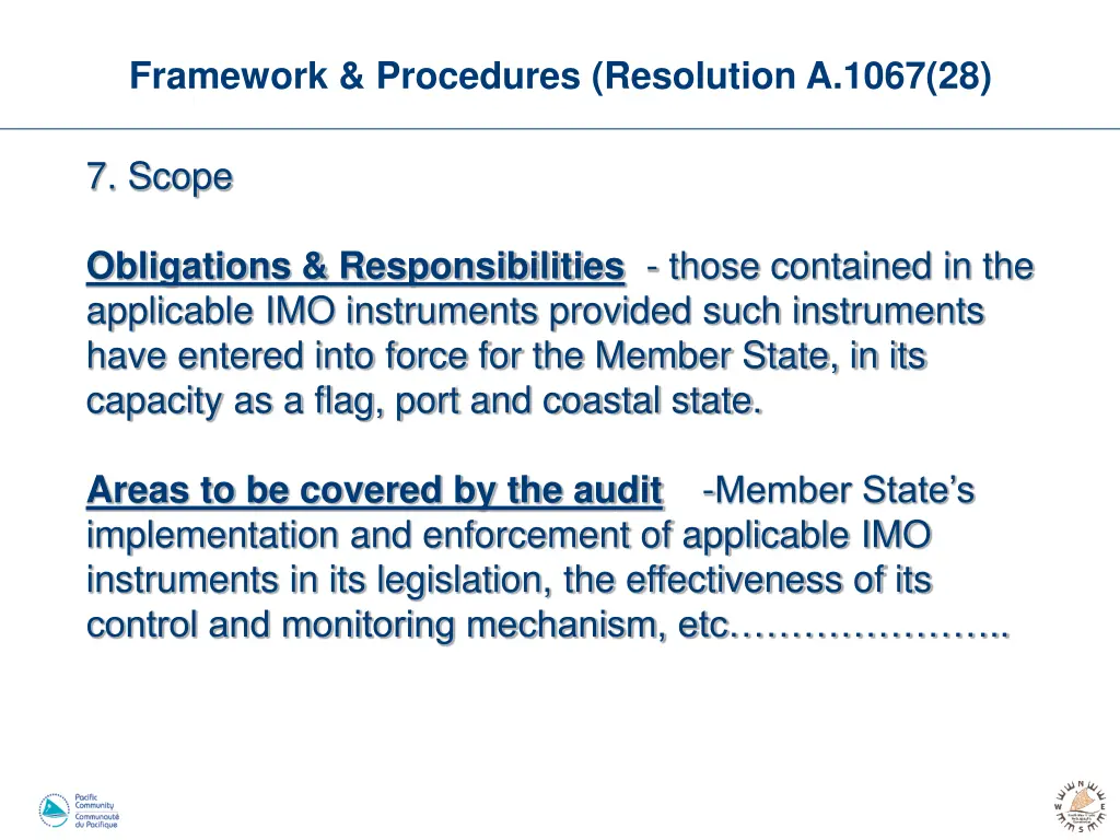 framework procedures resolution a 1067 28 1