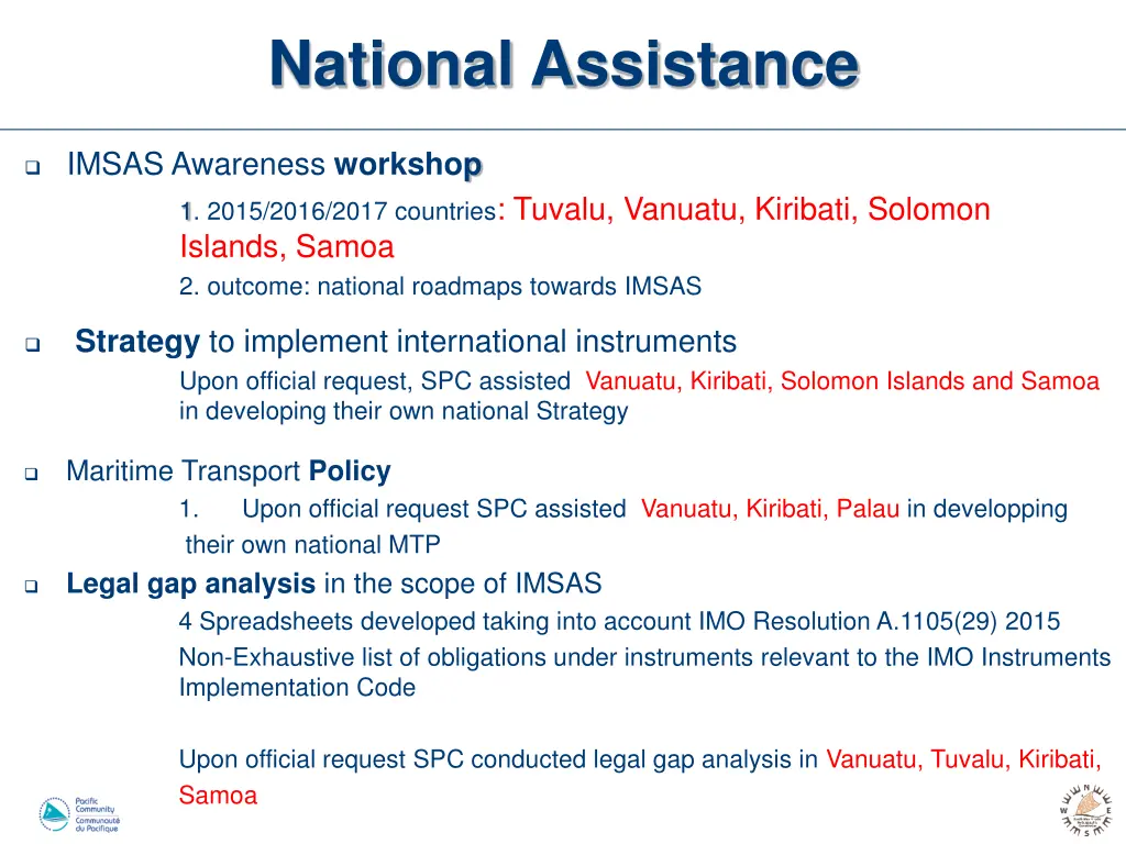 national assistance