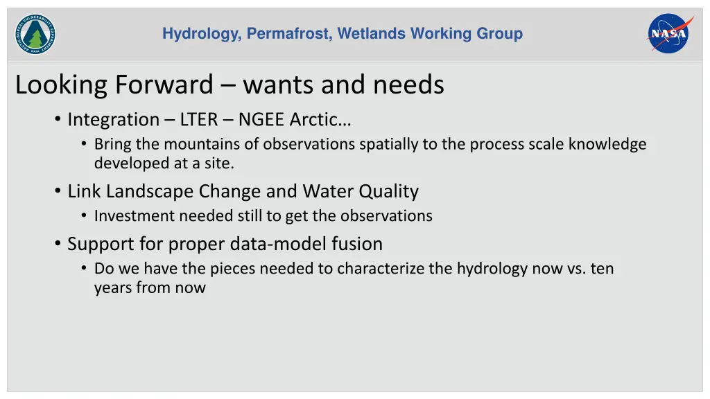 hydrology permafrost wetlands working group 1