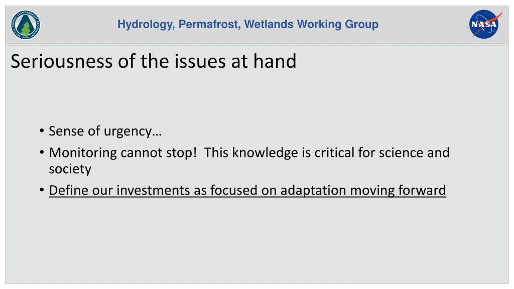 hydrology permafrost wetlands working group 3