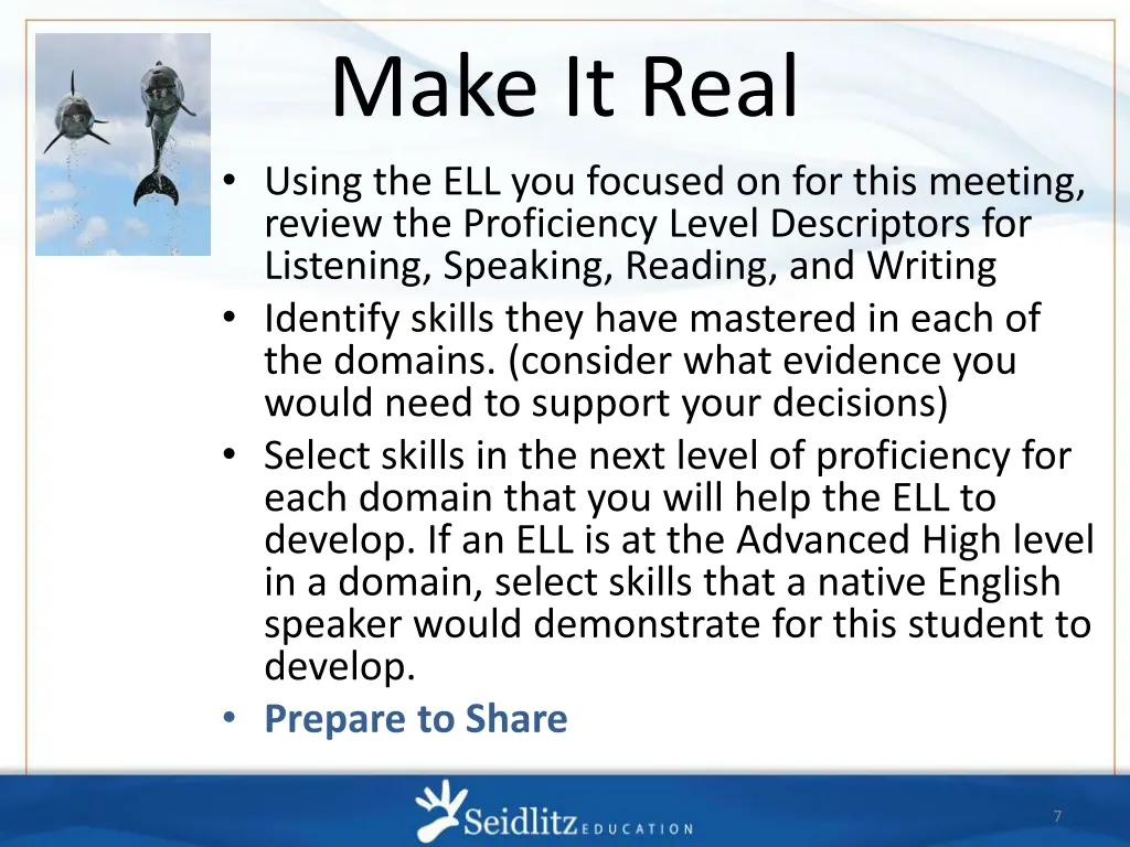 make it real using the ell you focused
