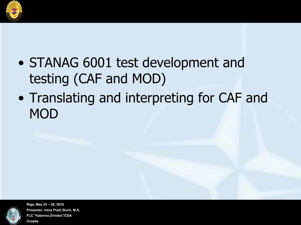 stanag 6001 test development and testing