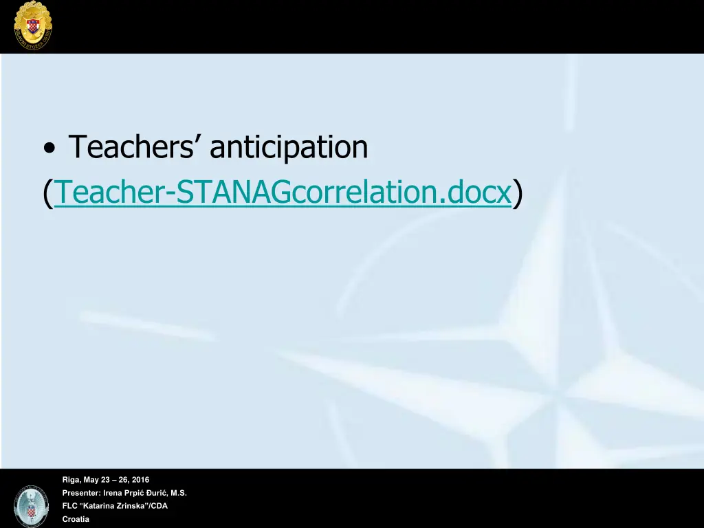 teachers anticipation teacher stanagcorrelation