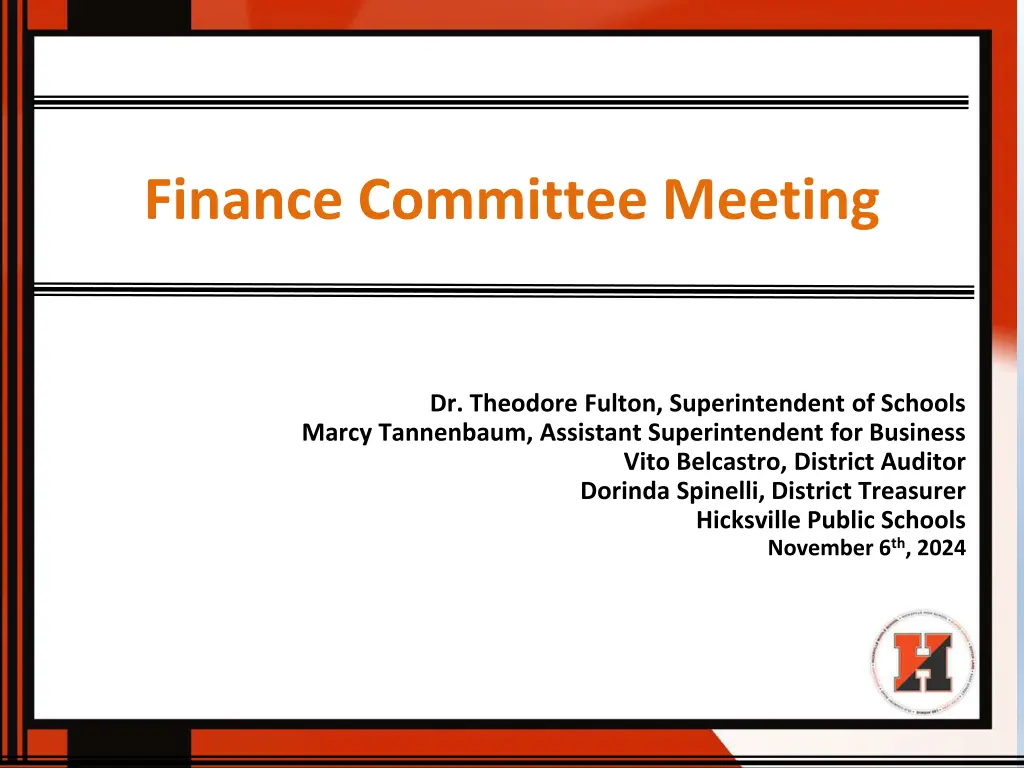 finance committee meeting