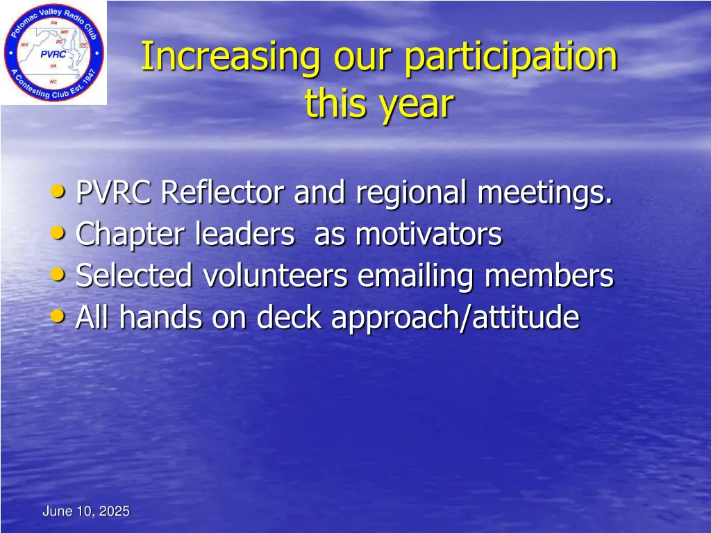 increasing our participation this year