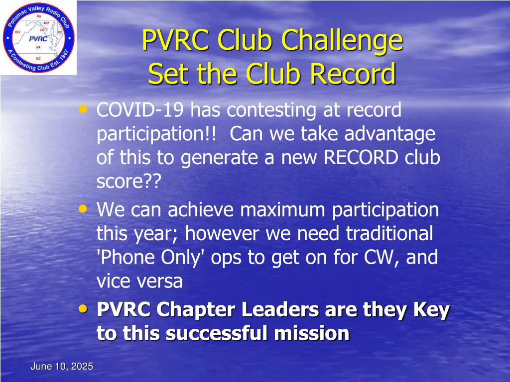 pvrc club challenge set the club record covid
