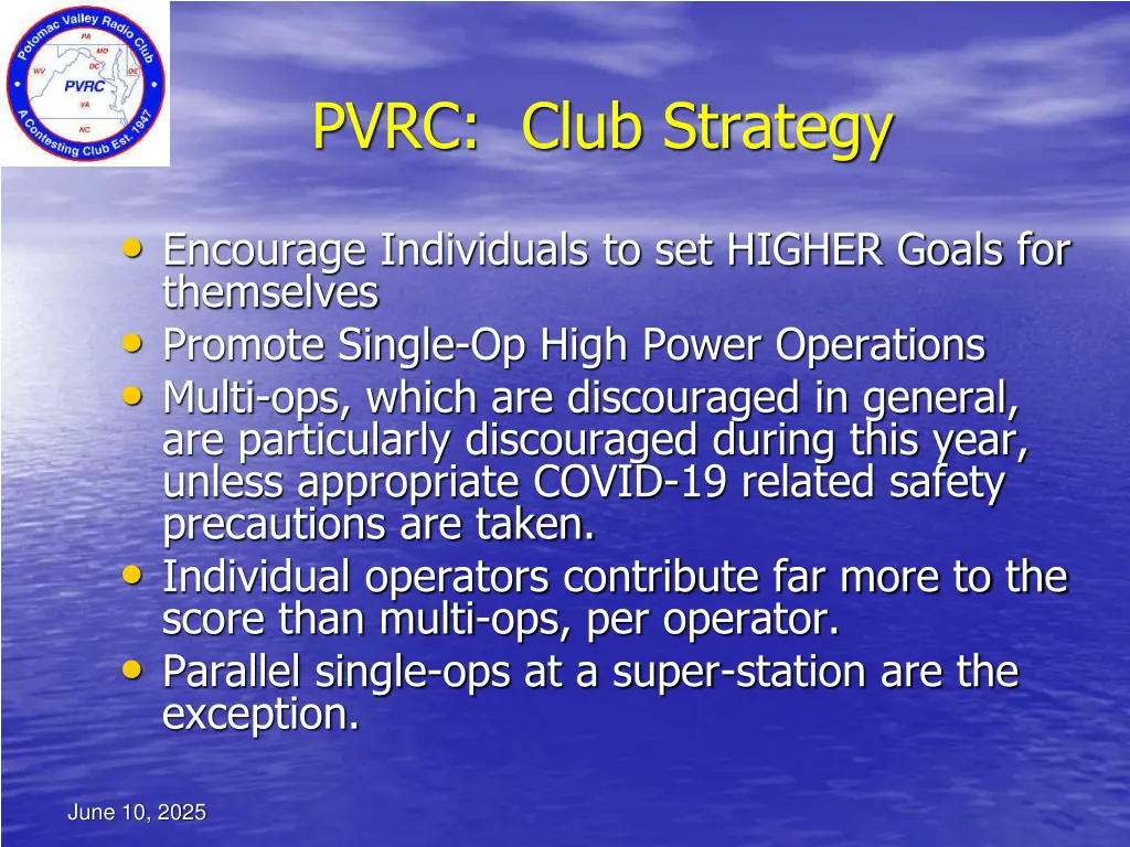 pvrc club strategy