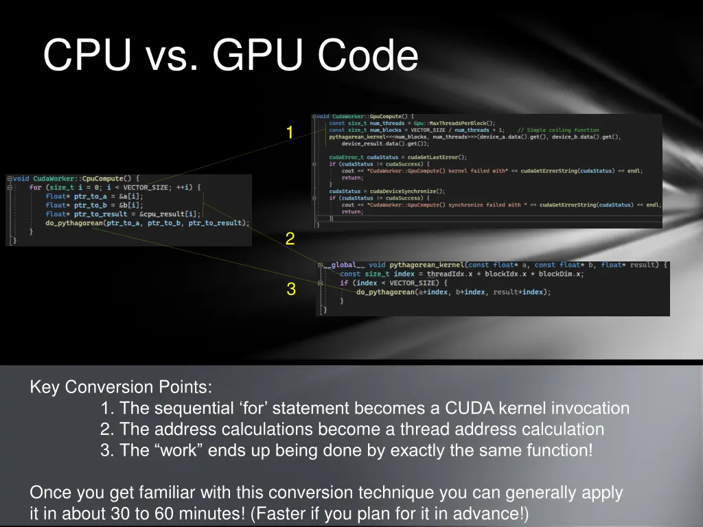 cpu vs gpu code