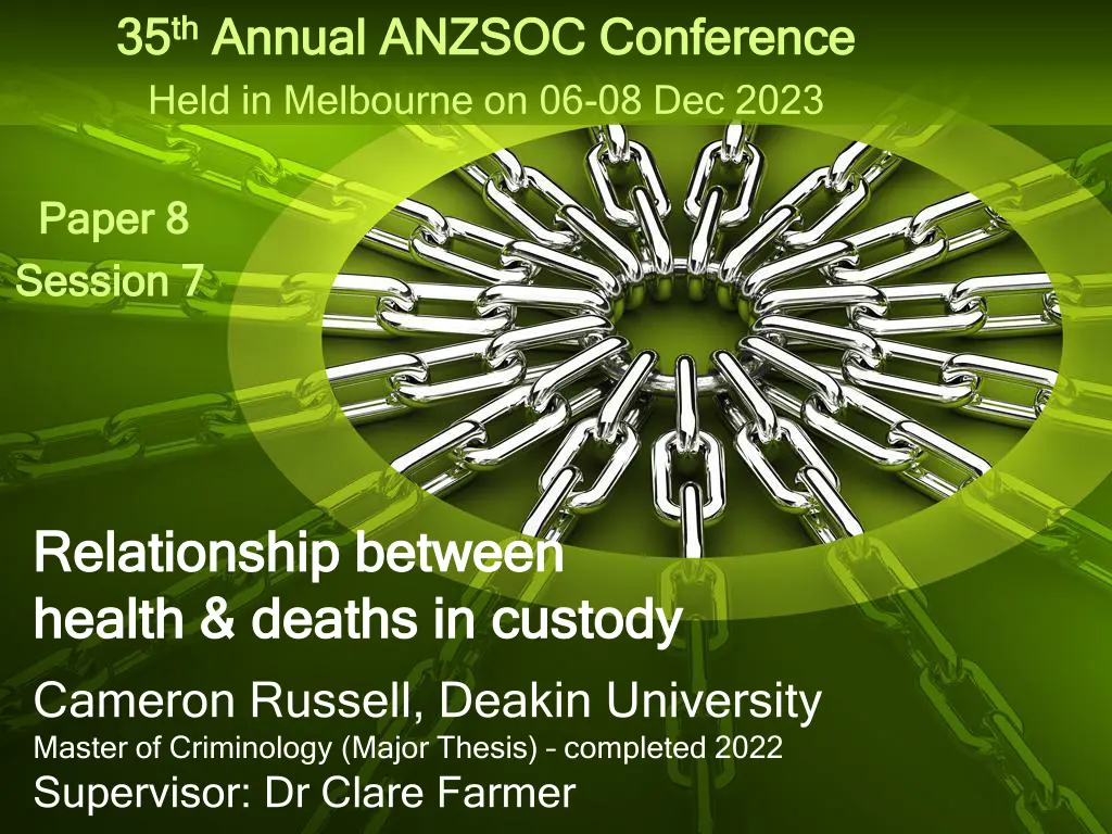 35 35 th th annual anzsoc conference annual