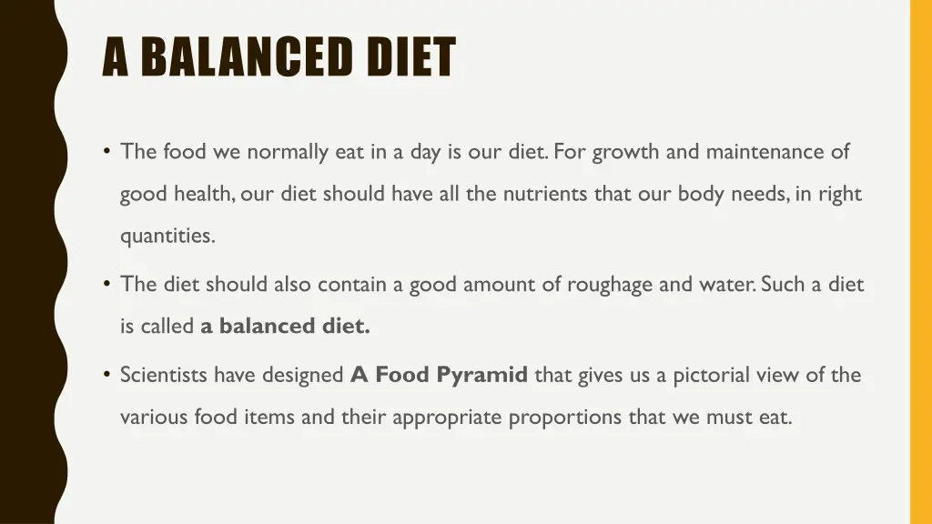 a balanced diet