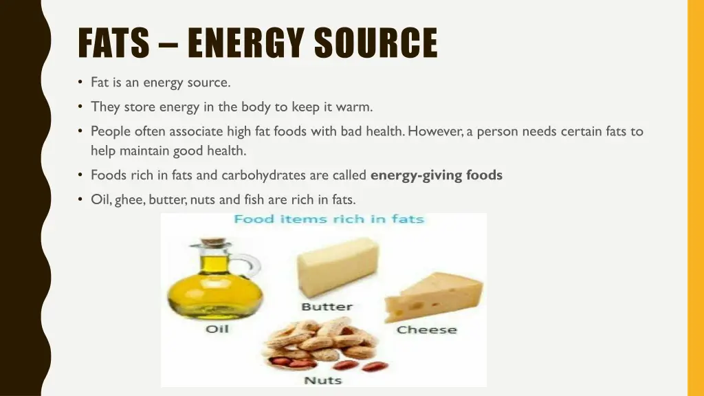 fats energy source