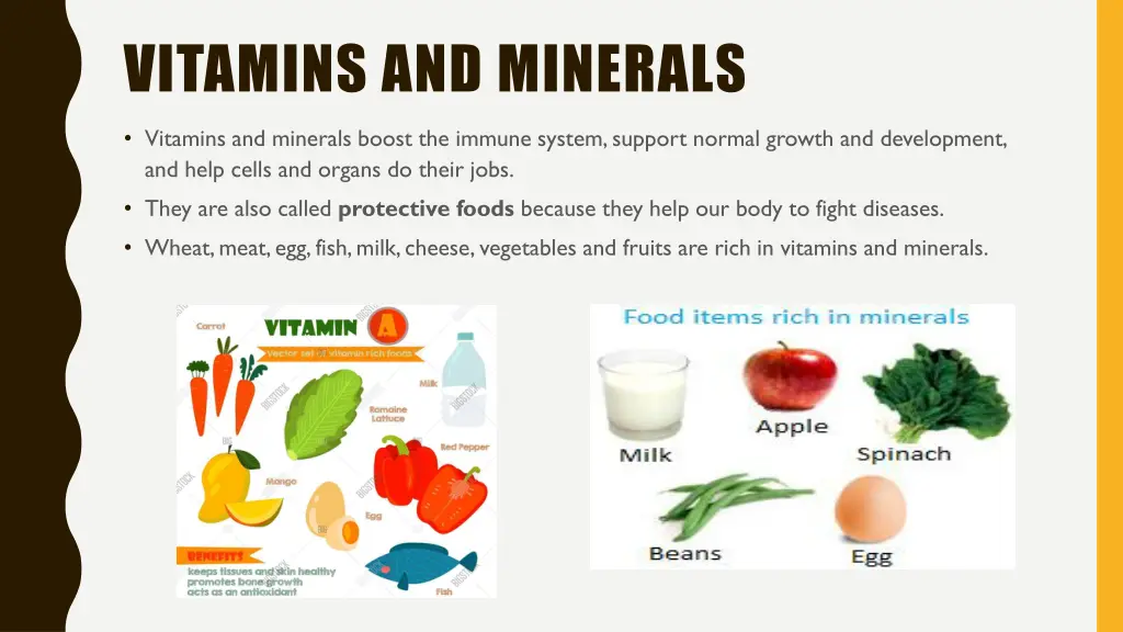 vitamins and minerals