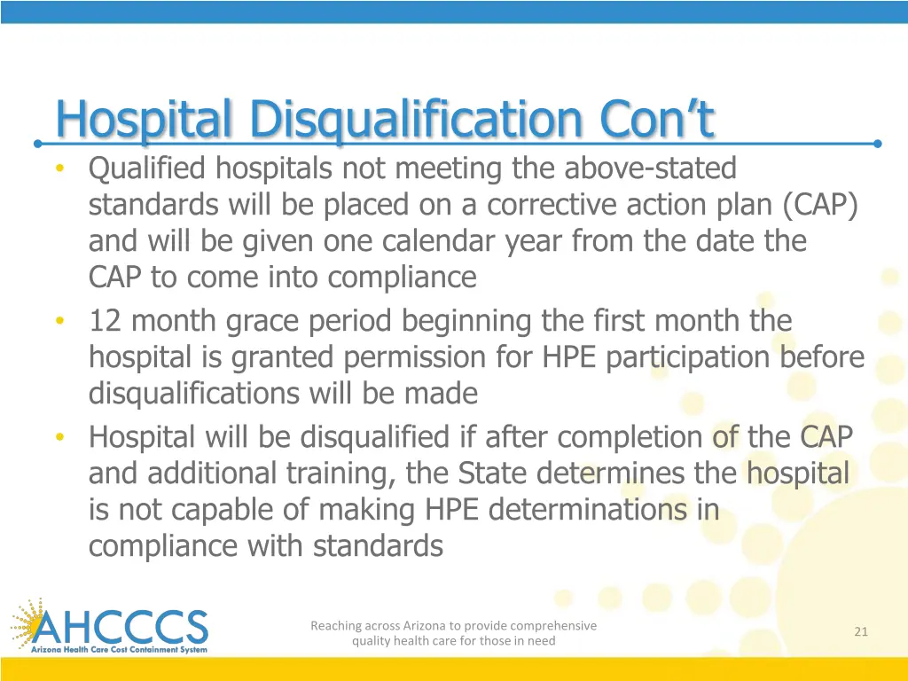 hospital disqualification con t qualified