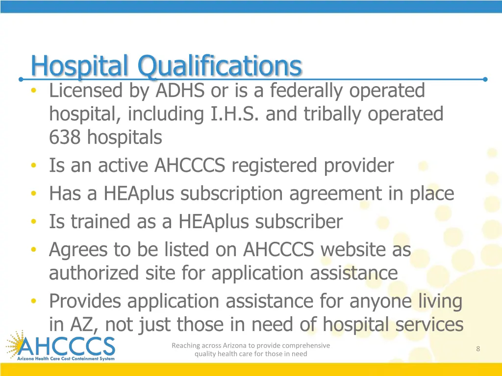 hospital qualifications licensed by adhs