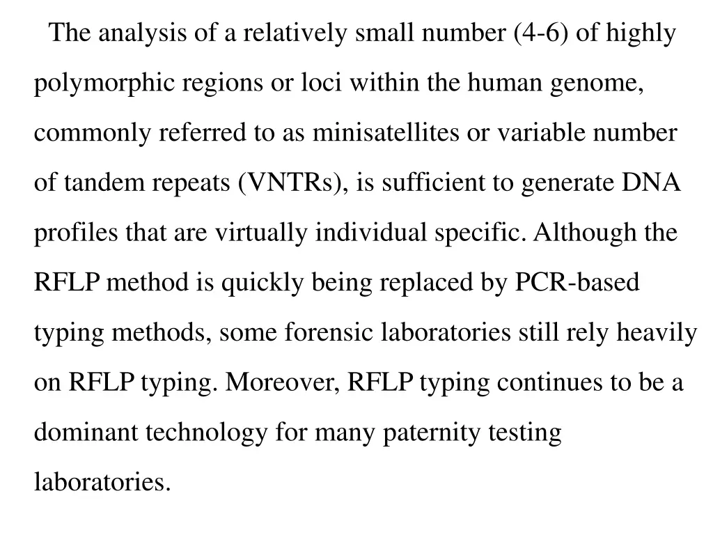 the analysis of a relatively small number
