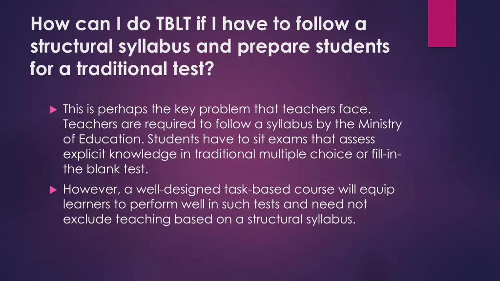 how can i do tblt if i have to follow